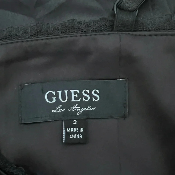 Guess Black & Cream Lace  Mini Dress | Size 3 - Picture 5 of 7